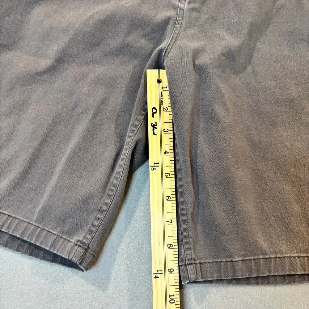 Hurley Men's Chino Shorts, Flat Front, Gray Size 34
